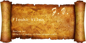 Flesko Vilma névjegykártya